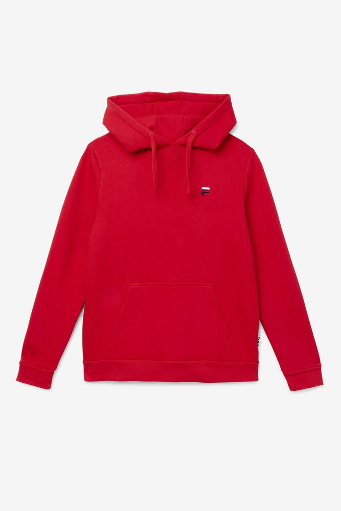 Fila Luka Red Hoodie Mens - NZ 75219-MVBN